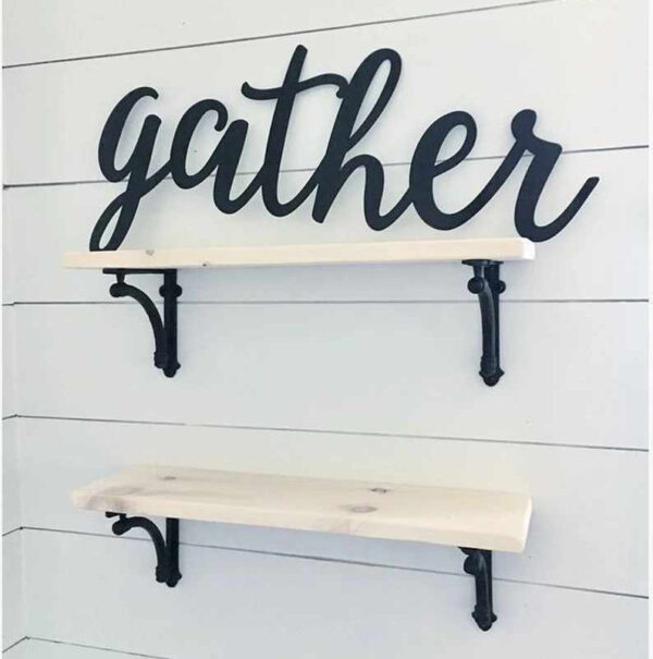 6" Nominal Depth Wood Shelf for Bathroom with Cast Iron Corbels - Image 4