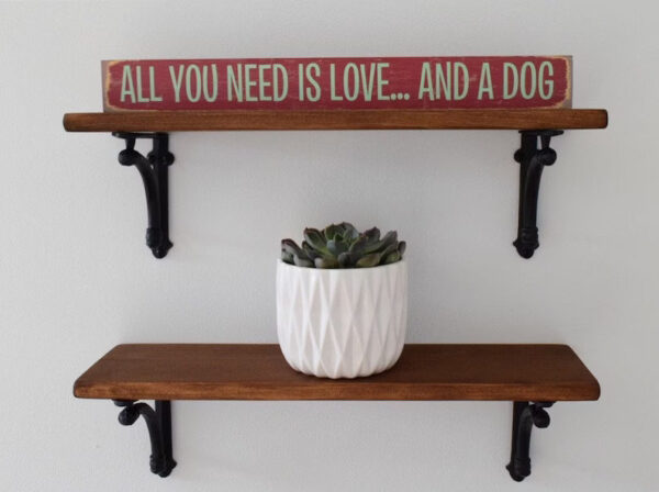 6" Nominal Depth Wood Shelf for Bathroom with Cast Iron Corbels - Image 5
