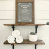 Burly (1.25” thick) 8" Nominal Depth Farmhouse Shelf with Black Iron Corbel Brackets and Hardware Included
